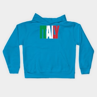 Italy flag stencil Kids Hoodie